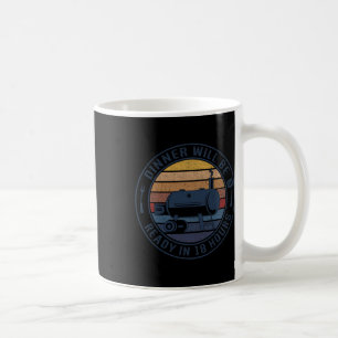 Caneca De Café Janto Estará Pronto Em 18 Horas Fumando Carne De C
