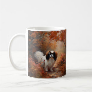 Caneca De Café Japanese Chin no Outono Folhas Caem Inspiram