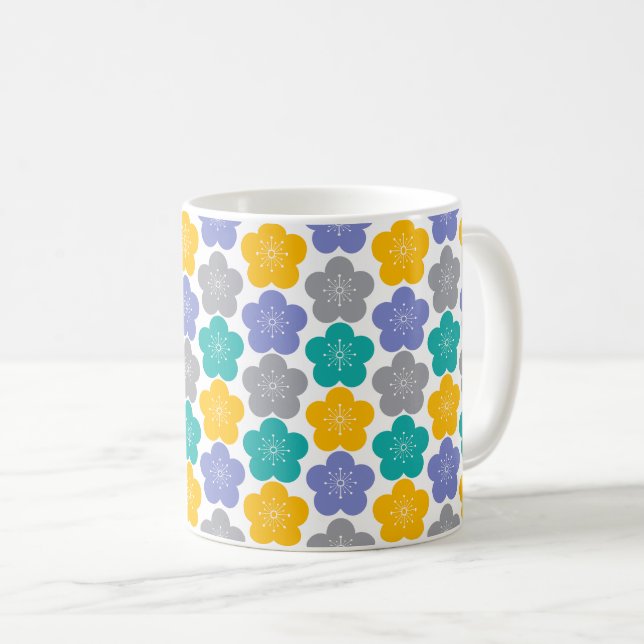 Caneca De Café Japanese PlumBlossom　pop (Frente Esquerda)