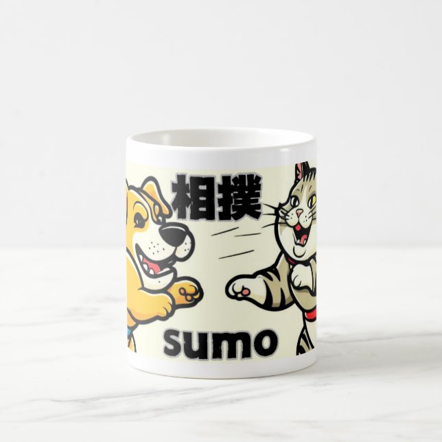 Caneca De Café Japanese Traditional Animal Doc Cat Sumo (Centro)