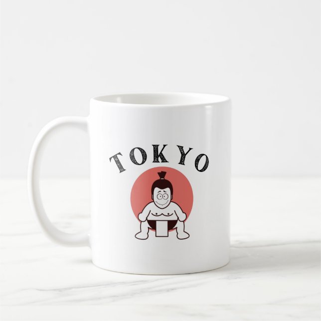 Caneca De Café Japão Sumo Tóquio - Filho do Sol Branco (Esquerda)