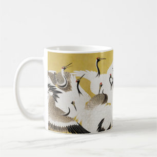 Caneca De Café Japonês Cranes Vintage Bird Classic