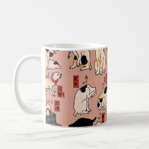 Caneca De Café Japonês Gats Ukiyo-e Art Engraçado