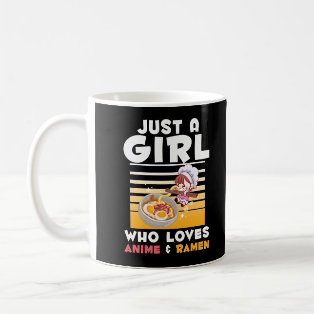 Caneca De Café Japonês Noodles Ramen Anime Girl Manga Otaku (Esquerda)