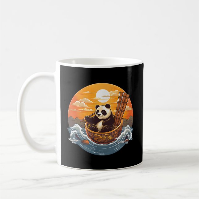 Caneca De Café Japonês Panda Sushi Bowl Serene (Esquerda)