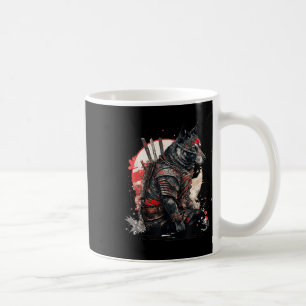 Caneca De Café Japonês Samurai Ninja Dog Kawaii Tattoo Graphic