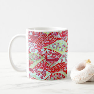 Caneca De Café Japonês Washington Red Floral Origami Yuzen Café