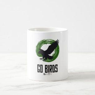 Caneca de Café Japonesa "Vá Pássaros"