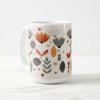 Caneca De Café Jardim Boho