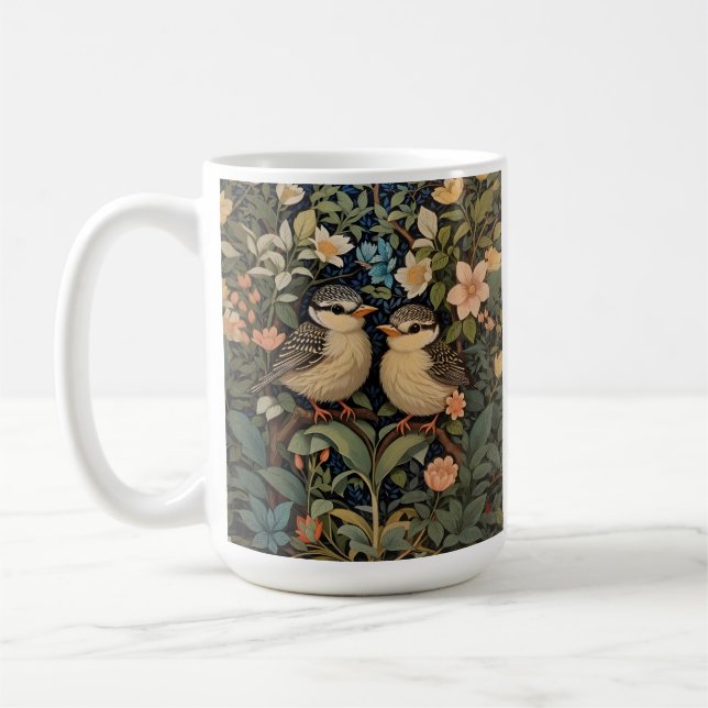 Caneca De Café Jardim Botânico de Duas Bebês Cutas (Esquerda)