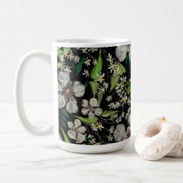 Caneca De Café Jardim Botânico - Padrão Floral Vintage