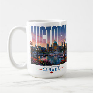 Caneca De Café Jardim da Marina de Victoria Canadá Viagem