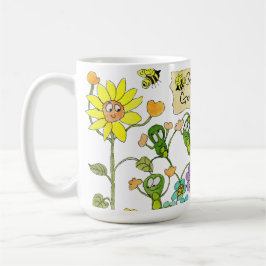 Caneca De Café Jardim das abelhas