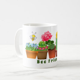 Caneca De Café Jardim de Flor de Cactus Amiga das Abelhas