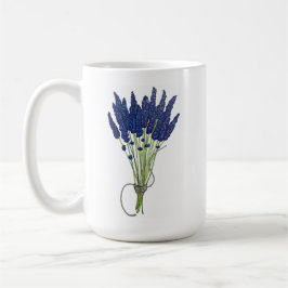 Caneca De Café Jardim de Flor Roxo do Coelho de Lavanda Lavandula