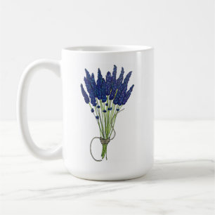 Caneca De Café Jardim de Flor Roxo do Coelho de Lavanda Lavandula