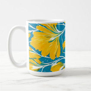 Caneca De Café jardim de flores amarelas