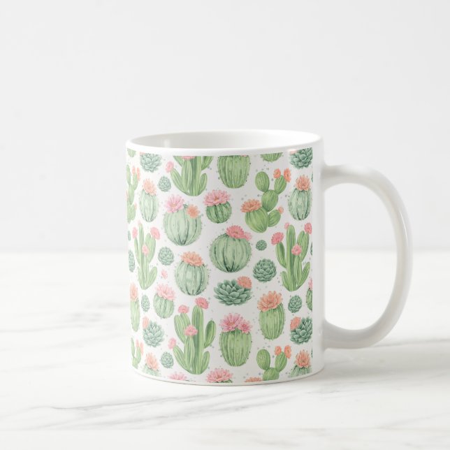Caneca De Café Jardim de Flores de Cacto (Direita)