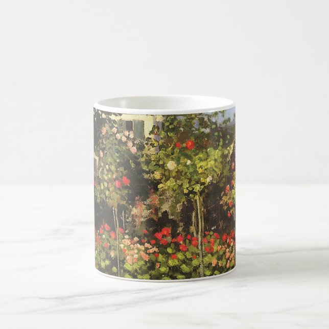 Caneca De Café Jardim de Flores em Sainte Adresse por Claude Mone (Centro)