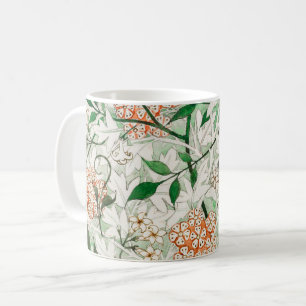 Caneca De Café Jardim de Jasmim William Morris Flor Clássica