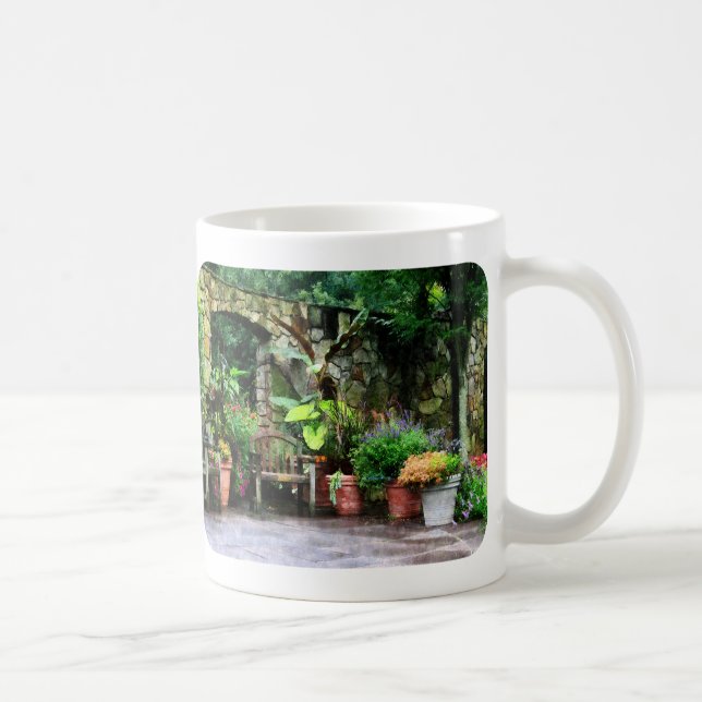 Caneca De Café Jardim de Paciência na Chuva (Direita)