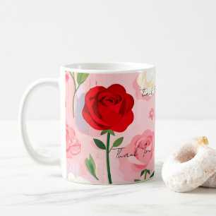 Caneca De Café Jardim de Rosas Vintage - Papel de Embrulho