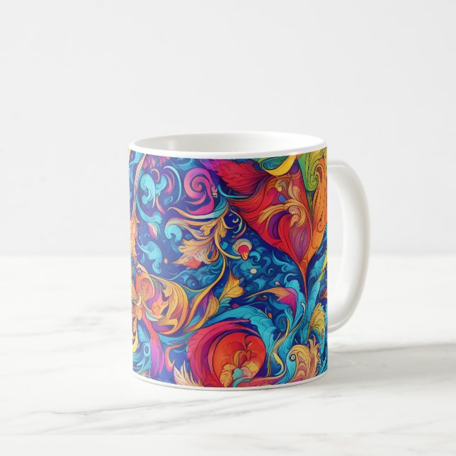 Caneca De Café Jardim de Verão (Frente Esquerda)