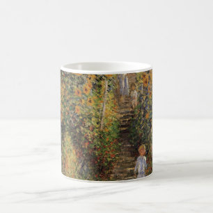 Caneca De Café Jardim do Artista em Vetheuil por Claude Monet