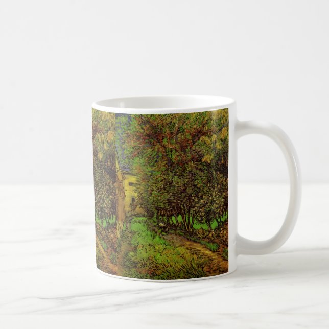 Caneca De Café Jardim do Hospital Santo-Paul de Vincent van Gogh (Direita)