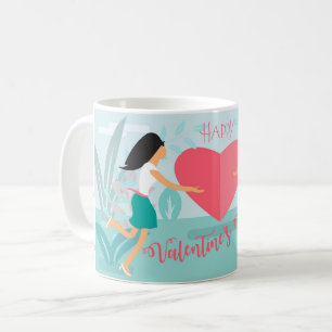 Caneca De Café Jardim do primavera do feliz dia dos namorados