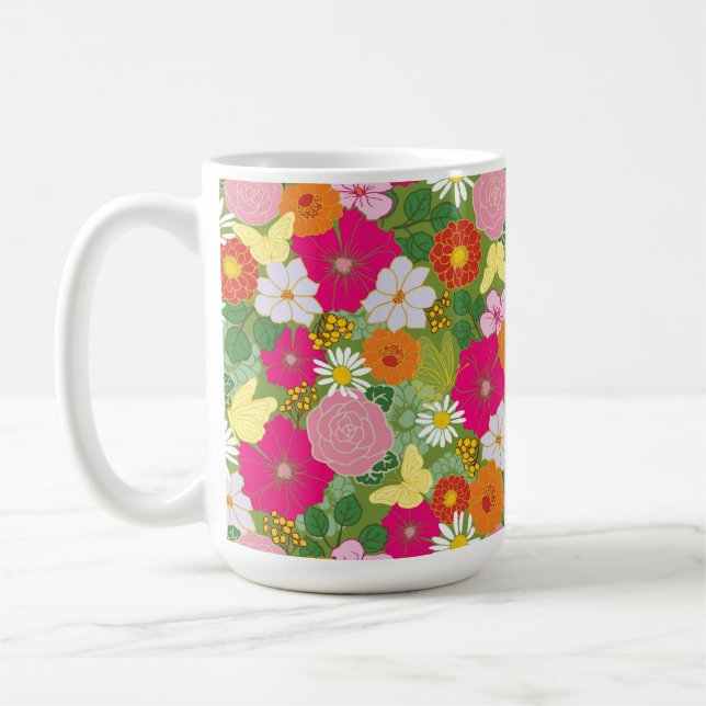 Caneca De Café Jardim Em Bloom_Butterflies Mug (Esquerda)
