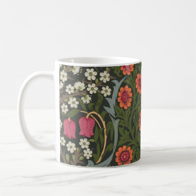 Caneca De Café Jardim Flor Clássica de William Morris Blackthorn (Esquerda)