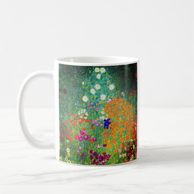 Caneca De Café Jardim Flor Gustav Klimt (Esquerda)