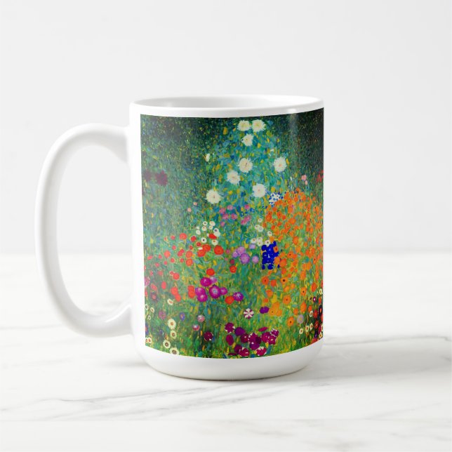 Caneca De Café Jardim Flor Gustav Klimt (Esquerda)