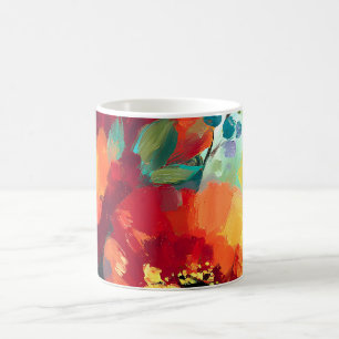 Caneca De Café Jardim Floral Bloom Vibrant