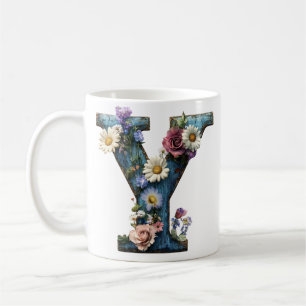 Caneca De Café Jardim Floral de Carta Y Vintage