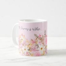 Jardim Floral Rosa com Citação Mindígena Buda