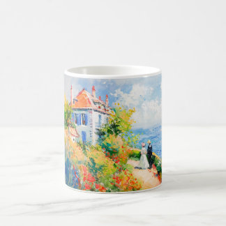 Caneca De Café Jardim Impressionista à Beira-Mar – Flores Costeir