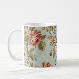 Caneca De Café Jardim Romântico de Rosas Antigas