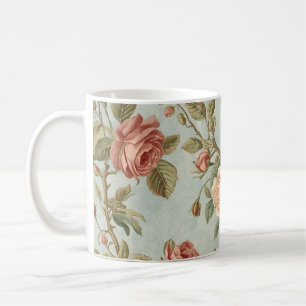 Caneca De Café Jardim Romântico de Rosas Antigas