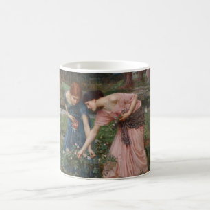 Caneca De Café Jardim Romântico Vintage Mulheres Pré-Rafaelitas