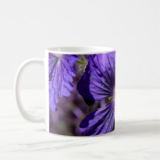 Caneca De Café Jardim Roxo Gerânio (Esquerda)