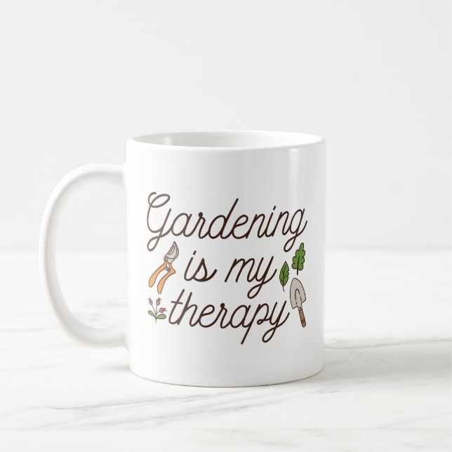Caneca De Café Jardinagem É Minha Terapia (Esquerda)