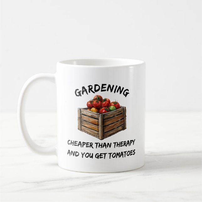 Caneca De Café Jardinagem mais barata que terapia | Engraçado Gar (Esquerda)