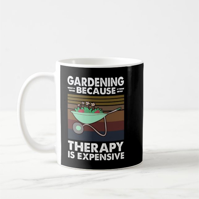 Caneca De Café Jardinagem Porque A Terapia É Cara (Esquerda)