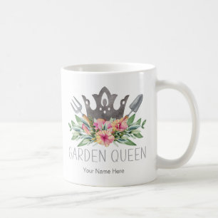 Caneca de Café Jardineira Rainha Boho Aquarela