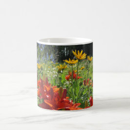 Caneca De Café Jardins coloridos do início do verão!