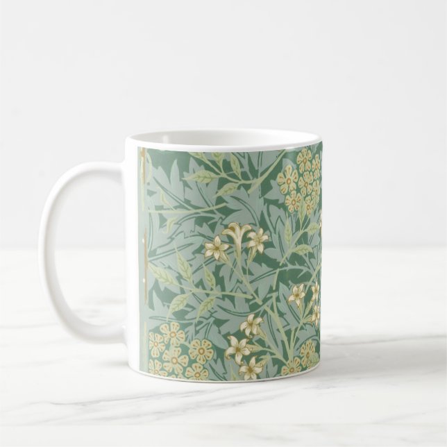 Caneca De Café Jasmine William Morris Floral com padrão (Esquerda)