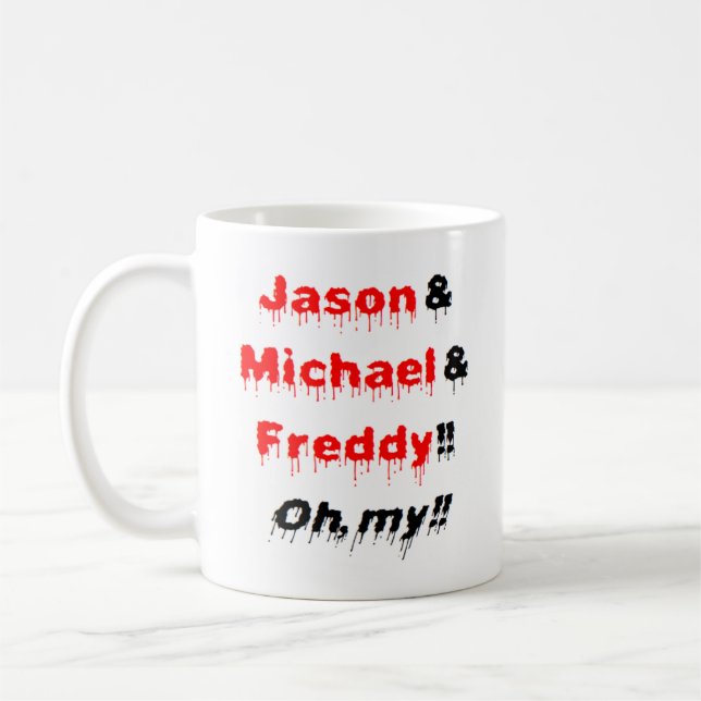 Caneca De Café jason e michael e freddy (Esquerda)
