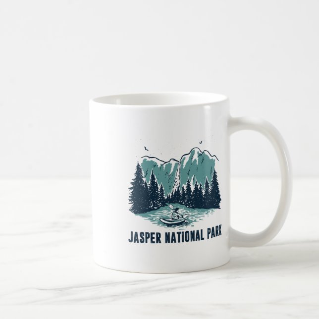 Caneca De Café Jasper Montanha Alberta Canadá Jasper Parque Nacio (Direita)